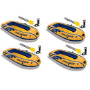 Intex Inflatable 2 Person Floating Boat Raft Set w/ Oars & Air Pump (4 Pack)