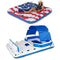 Intex Inflatable American Flag 2 Person Party Island Lake Float and Bestway CoolerZ Tropical Breeze 6 Person Island Raft Float