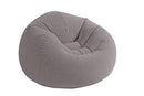 Intex Inflatable Contoured Corduroy Beanless Bag Lounge Chair, Gray (2 Pack)