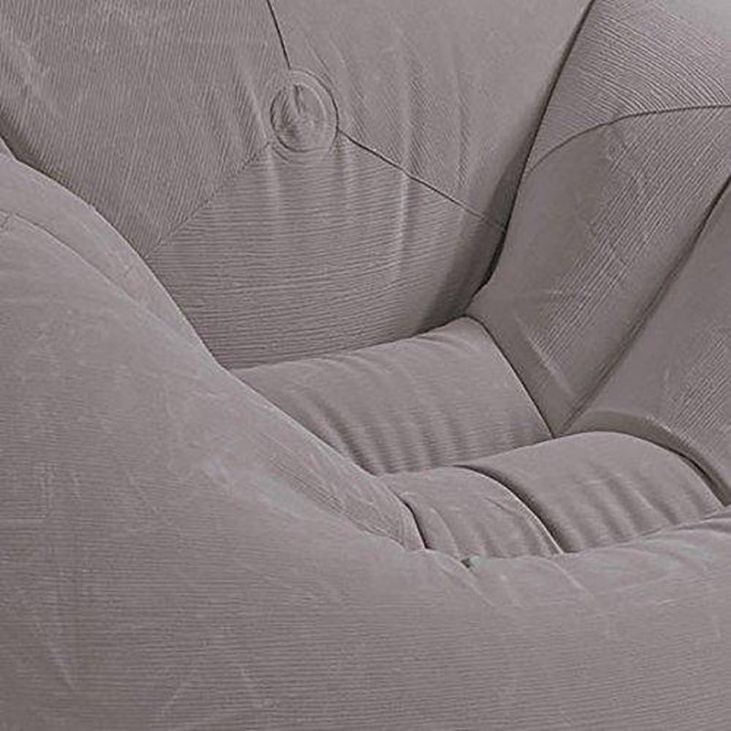 Intex Inflatable Contoured Corduroy Beanless Bag Lounge Chair, Gray (5 Pack)