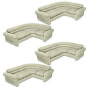 Intex Inflatable Corner Living Room Air Mattress Sectional Sofa, Beige(4 Pack)