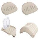Intex Inflatable Hot Tub Seat (2) , Attachable Cup Holder, Inflatable Head Rest