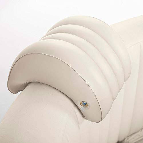 Intex Inflatable Hot Tub Seat , Attachable Cup Holder, Inflatable Head Rest, Tan
