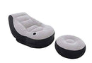 Intex Inflatable Lounge Chair With Ottoman and Intex Electric Inflatable Pump