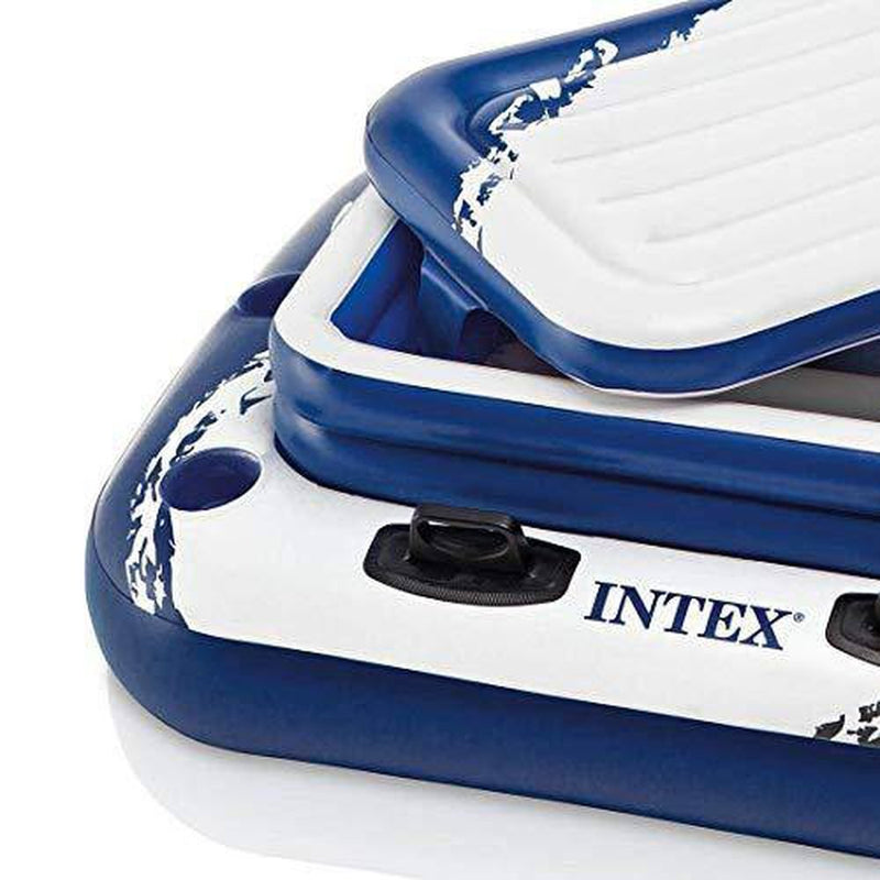 Intex Inflatable Mega Chill II 72 Can Beverage Cooler Float with Lid (3 Pack)