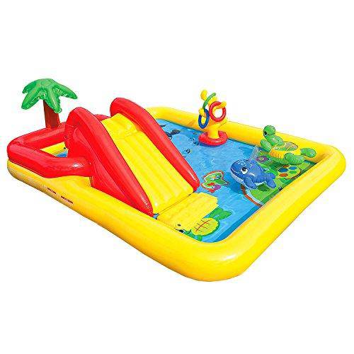 Intex Inflatable Ocean Kiddie Pool (2 Pack) & Intex Rainbow Ring Pool (2 Pack)