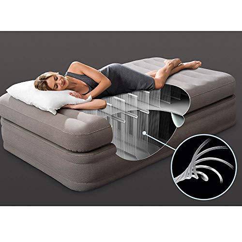 Intex Inflatable Prime Comfort Elevated Airbed Mattress with Internal Pump, Twin