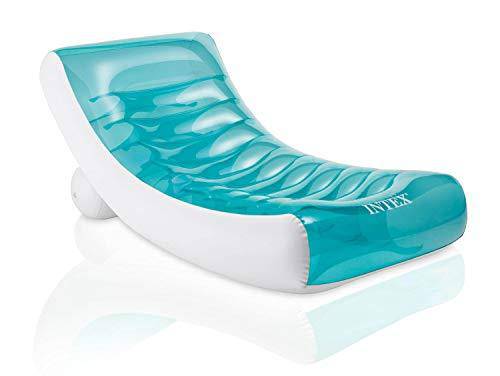 Intex Inflatable Rockin Lounge Pool Floating Raft Chair with Cupholder (3 Pack)