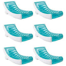 Intex Inflatable Rockin Lounge Pool Floating Raft Chair with Cupholder (6 Pack)