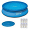 Intex Inflatable Round Pool, 18’ Round Solar Pool Cover & Type A Filter (6 Pack)