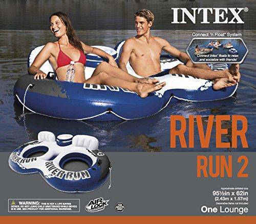 Intex Inflatable Tube w/ Cooler (2 Pack) & 1-Person Inflatable Tube (3 Pack)