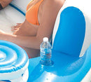 Intex Island Pool Lake Raft Lounger w/Inflatable 72 Can Beverage Cooler Float