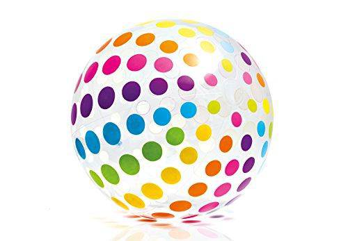 Intex Jumbo Inflatable Glossy Big Polka-Dot Colorful Giant Beach Ball (16 Pack)