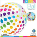 Intex Jumbo Inflatable Glossy Big Polka-Dot Colorful Giant Beach Ball (20 Pack)