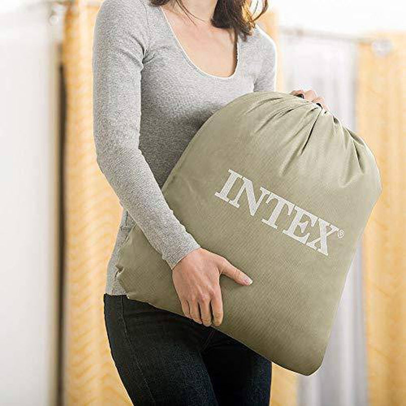 Intex Kids Inflatable Raised Frame Travel Air Bed w/Hand Pump & Electric Pump