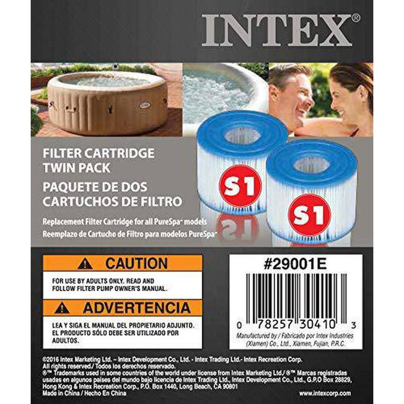 Intex Multi-Colored LED Spa Light and Cup Holder & Type S1 Pool Filters (6 Pack)