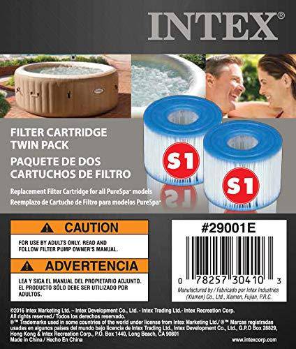 Intex Multi-Colored Spa Light (2 Pack) & Type S1 Pool Filter Cartridges (3 Pack)
