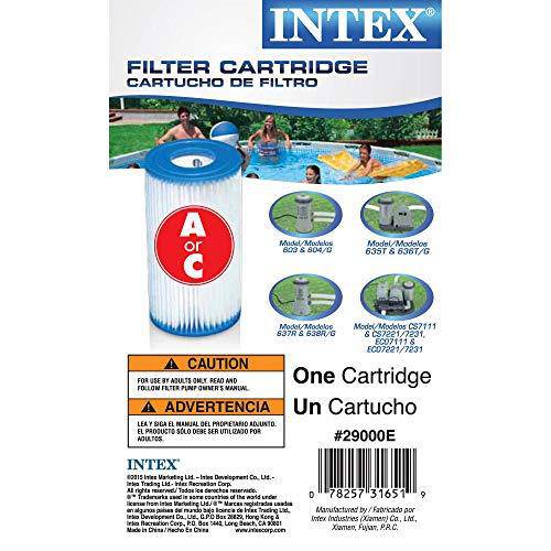 Intex Pool Easy Set Type A Replacement Filter Pump Cartridge (8 Pack) | 29000E