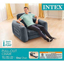 Intex Pull-Out Chair Inflatable Bed, 46" X 88" X 26", Twin, Gray