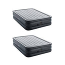 Intex Queen Air Mattress w/ Built-in Electric Pump, Gray (2 Pack)