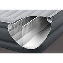 Intex Queen Air Mattress w/ Built-in Electric Pump, Gray (2 Pack)