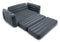 Intex Queen Size Inflatable Pull-Out Sofa Bed Sleep Away Futon Couch with 2 Cupholders (Pump Not Included), Dark Gray (2 Pack)