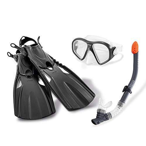 Intex Reef Rider Swim Diving Goggle Mask Snorkeling Set, 14 to Adult (3 Pack)