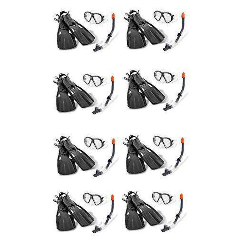 Intex Reef Rider Swim Diving Goggle Mask Snorkeling Set, 14 to Adult (8 Pack)