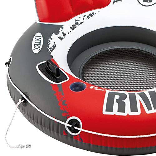 Intex River Run 1 53" Inflatable Floating Water Tube Lake Raft, Red (2 Pack)