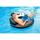 Intex River Run 1 Person Floating Tube (2 Pack) and 12 Volt Electric Air Pump