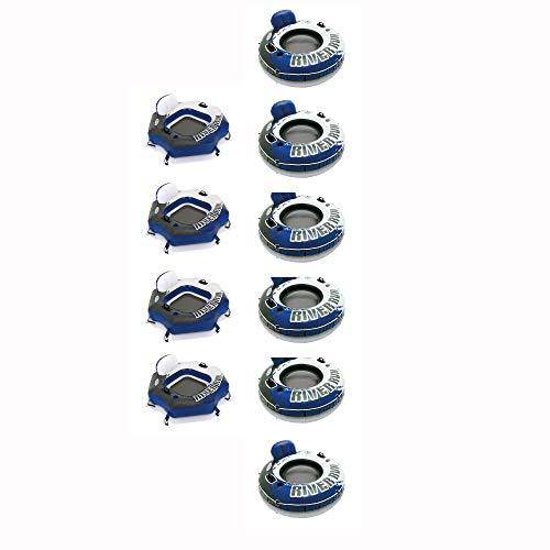 Intex River Run 1 Person Floating Tube (6 Pack) & River Run Lounge (4 Pack)