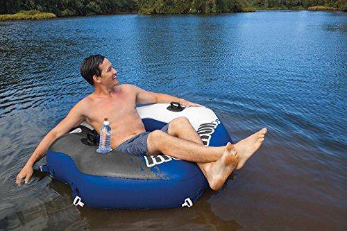 Intex River Run Connect 1 Person Floating Tube, Blue (2 Pack) & 2 Person Tube