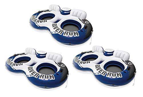 Intex River Run II 2-Person Water Tube w/ Cooler and Connectors (3 Pack) 58837EP