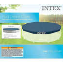 INTEX Round Metal Frame Pool Cover, Blue, 15 ft