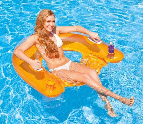 Intex Sit N Float Inflatable Swimming Pool Lounger (Color May Vary) (16 Pack)