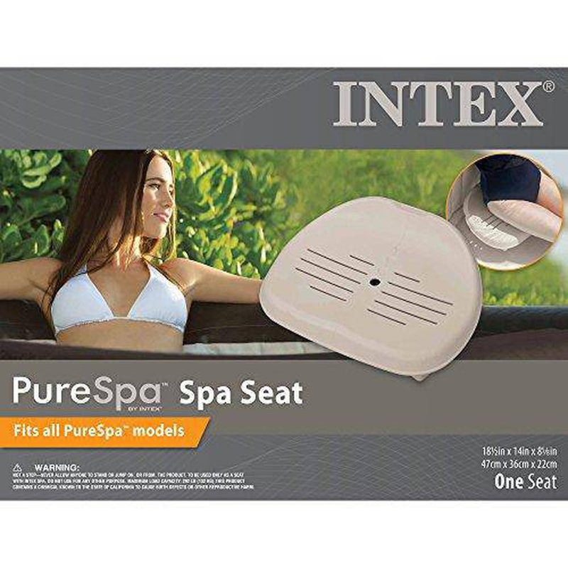 Intex Slip Resistant Spa Seat (2 Pack) & Cup Holder & Refreshment Tray (4 Pack)