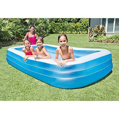 Intex Swim Center Family Backyard Inflatable Kiddie Pool & 120 V Air Pump 2 Pack