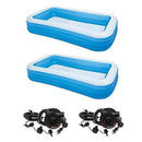 Intex Swim Center Family Inflatable Kiddie Pool (2 Pack) and 120 V Pump (2 Pack)