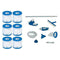 Intex Swimming Pool Type H Filter Cartridge (6 Pack) & Deluxe Maintenance Kit