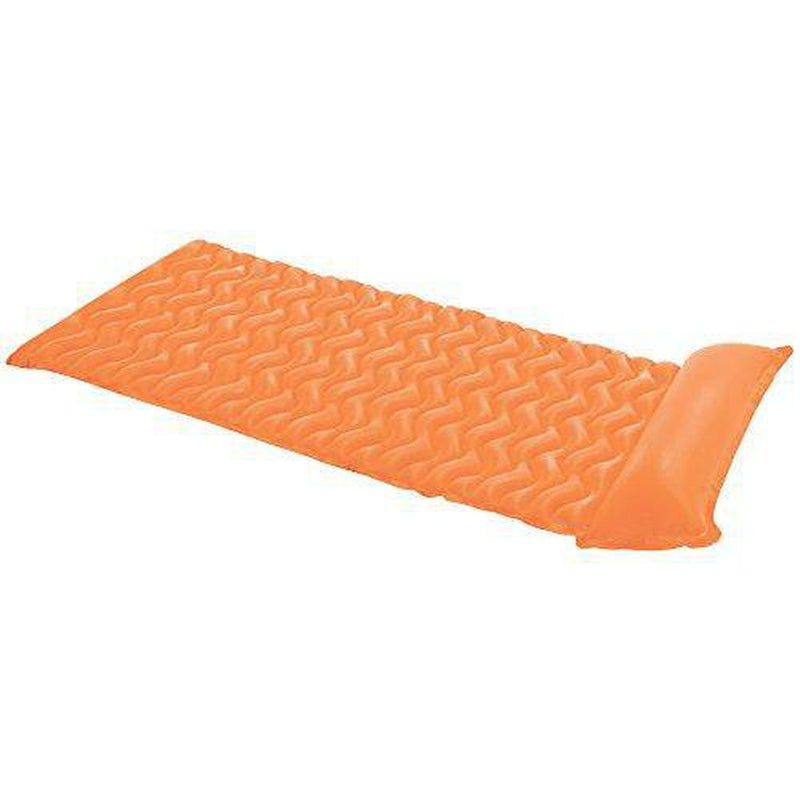 Intex Tote-N-Float Wave Inflatable Air Mat, 90-Inch X 34-Inch, 1-Piece (Color May Vary)