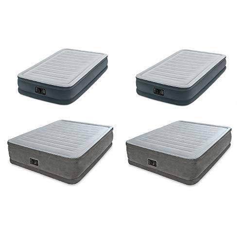 Intex Twin Airbed w/ Electric Pump (2 Pack) & Queen Mattress Air Bed (2 Pack)