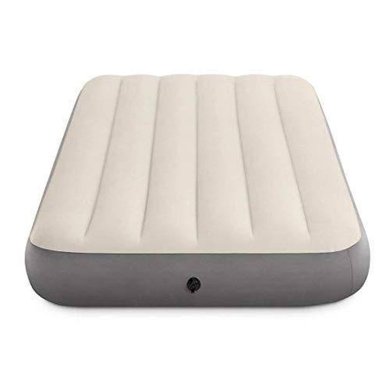 Intex Twin Deluxe Dura Beam Single High Airbed Mattress & Cordless Electric Pump
