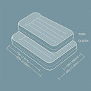 Intex Twin Sized Deluxe Pillow Rest Airbed with Fiber-Tech BIP, Gray (4 Pack)