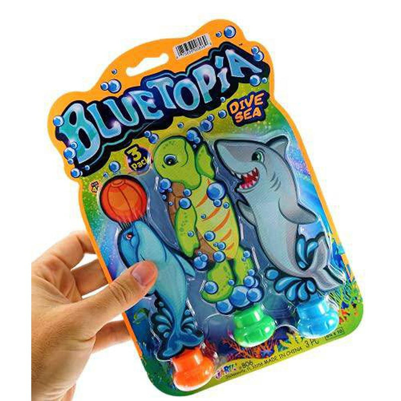 JA-RU Bluetopia Diving Toys (1 Pack A) Shark & Friends Diving Toys Swimming Pool Dive Toys Gem Diving Training Toy Sinker for Kids Summer Toys Pool Accessories Dive Crystals Party Favors Boy-806-1