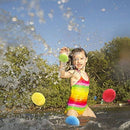 JAOCDOEN Water Balls for Kids Bulk- 60 Pcs Cotton Splash Soaker Bomb Ball Reusable Splash Water Bouncing Balls Trampoline Toys Accessories