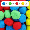 JAOCDOEN Water Balls for Kids Bulk- 60 Pcs Cotton Splash Soaker Bomb Ball Reusable Splash Water Bouncing Balls Trampoline Toys Accessories