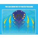 Jhana Underwater Glider with Adjustable Fins Wildlife Model Small Devil Fish (33X1.5X17cm, Dark Blue)