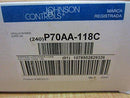 Johnson Controls P70AA-118C Condenser Fan Cycling Control for Non-Corrosive Refrigerants, Single-Pole, Single-Throw, 100 to 400 psi Range, 36" Capillary, 1/4" Flare Nut