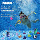 JOINBO 32 Pcs Dive Toys Pool Toys/Underwater Swimming Toys, New Diving Shark (2Pcs), Jumbo Diving gem (8Pcs), Treasures (12 Pcs), Rings (3pcs), Torpedo Bandits (3Pcs),Diving Sticks(3Pcs)