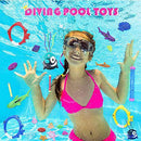 JOINBO 32 Pcs Dive Toys Pool Toys/Underwater Swimming Toys, New Diving Shark (2Pcs), Jumbo Diving gem (8Pcs), Treasures (12 Pcs), Rings (3pcs), Torpedo Bandits (3Pcs),Diving Sticks(3Pcs)
